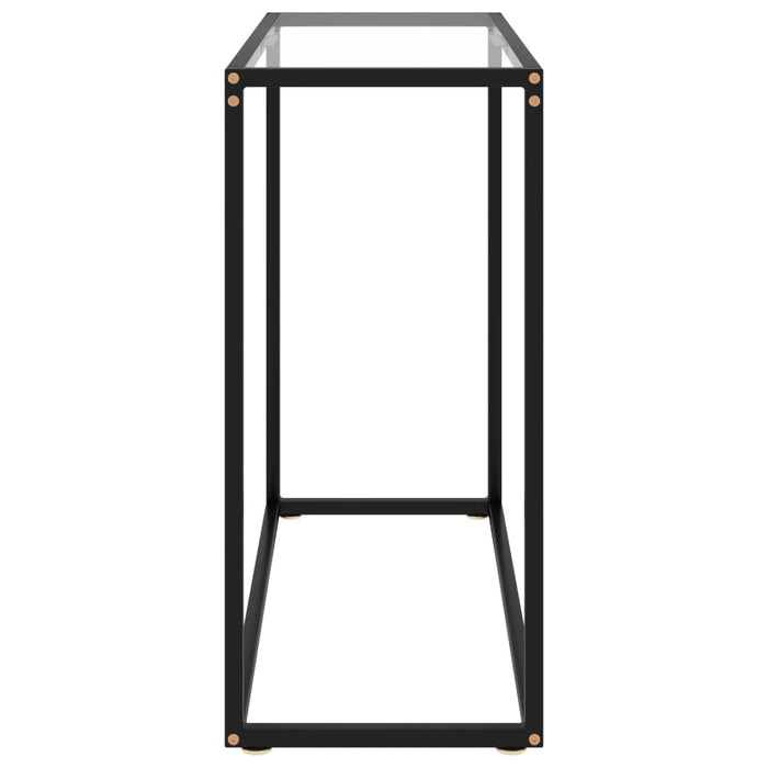 Tavolo Consolle Trasparente 80x35x75 cm in Vetro Temperato cod mxl 7496