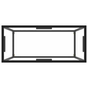 Tavolo Consolle Trasparente 80x35x75 cm in Vetro Temperato cod mxl 7496