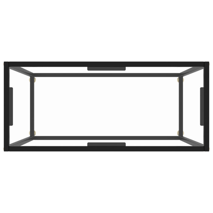 Tavolo Consolle Trasparente 80x35x75 cm in Vetro Temperato cod mxl 7496