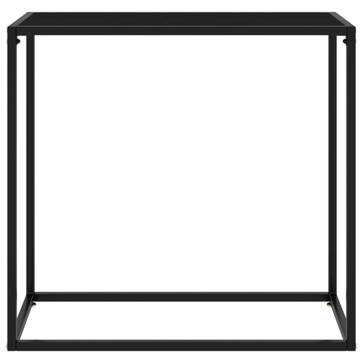 Tavolo Consolle Nero 80x35x75 cm in Vetro Temperato cod mxl 5582