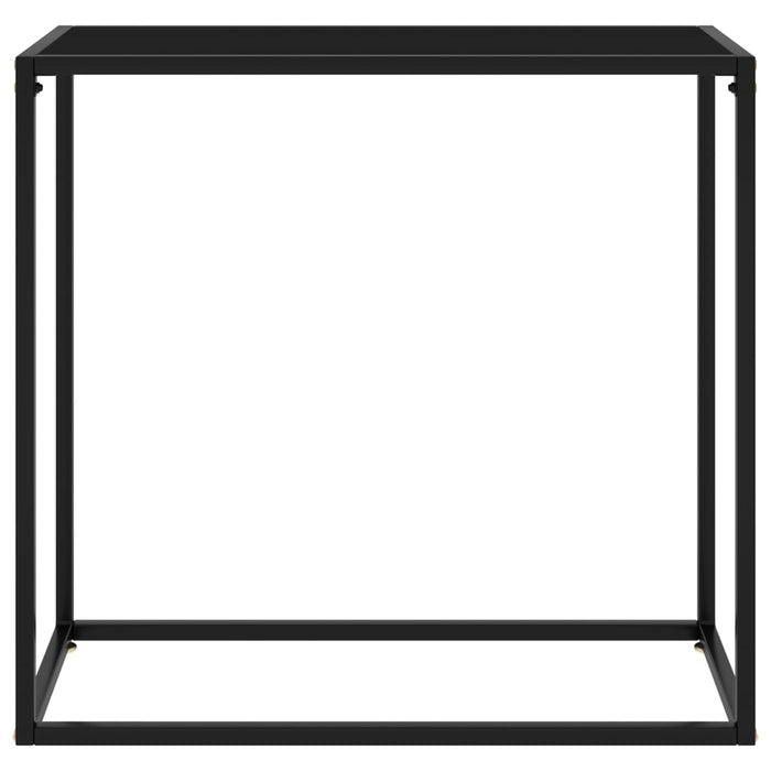 Tavolo Consolle Nero 80x35x75 cm in Vetro Temperato cod mxl 5582