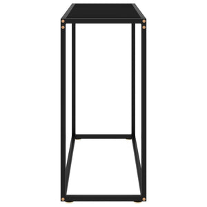 Tavolo Consolle Nero 80x35x75 cm in Vetro Temperato cod mxl 5582