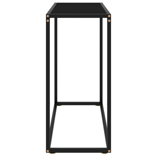 Tavolo Consolle Nero 80x35x75 cm in Vetro Temperato 322808
