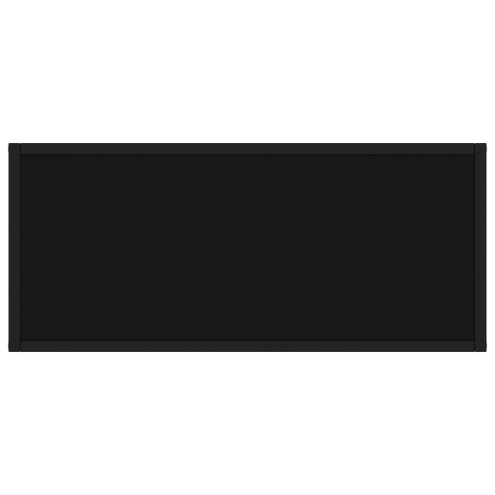 Tavolo Consolle Nero 80x35x75 cm in Vetro Temperato 322808