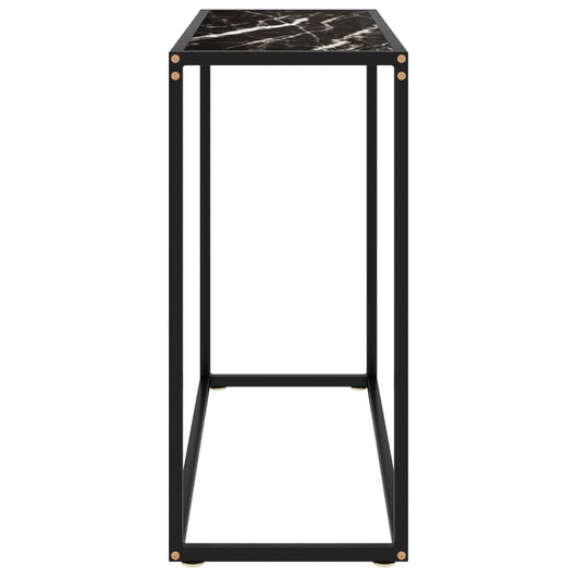 Tavolo Consolle Nero 80x35x75 cm in Vetro Temperato 322810