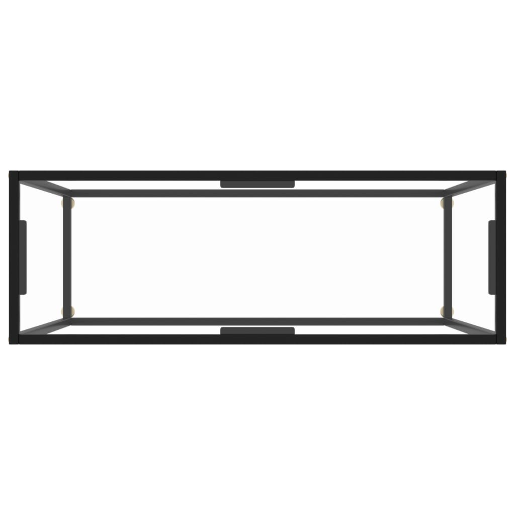 Tavolo Consolle Trasparente 100x35x75 cm in Vetro Temperato 322811