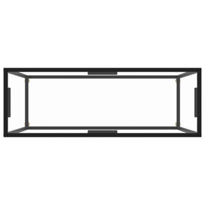 Tavolo Consolle Trasparente 100x35x75 cm in Vetro Temperato 322811