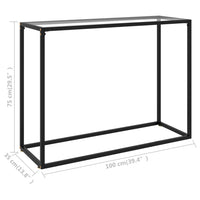 Tavolo Consolle Trasparente 100x35x75 cm in Vetro Temperato 322811