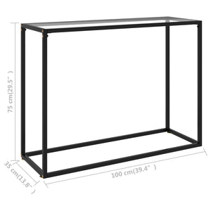 Tavolo Consolle Trasparente 100x35x75 cm in Vetro Temperato 322811