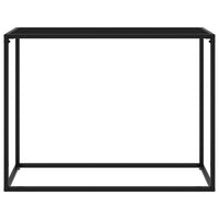 Tavolo Consolle Nero 100x35x75 cm in Vetro Temperato cod mxl 6001