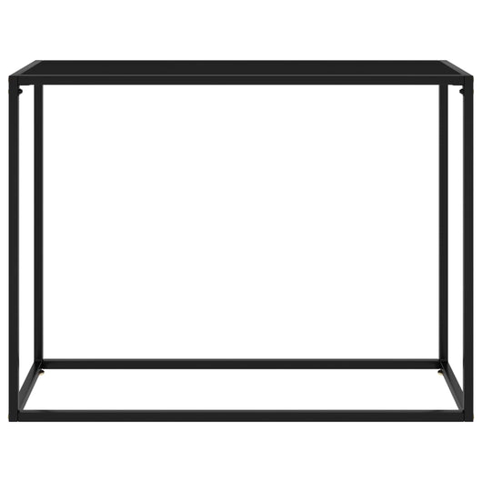Tavolo Consolle Nero 100x35x75 cm in Vetro Temperato cod mxl 6001