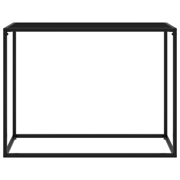 Tavolo Consolle Nero 100x35x75 cm in Vetro Temperato 322812