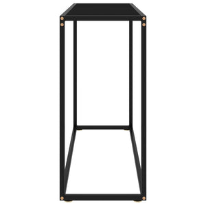 Tavolo Consolle Nero 100x35x75 cm in Vetro Temperato cod mxl 6001