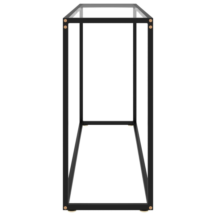 Tavolo Consolle Trasparente 120x35x75 cm in Vetro Temperato cod mxl 20323