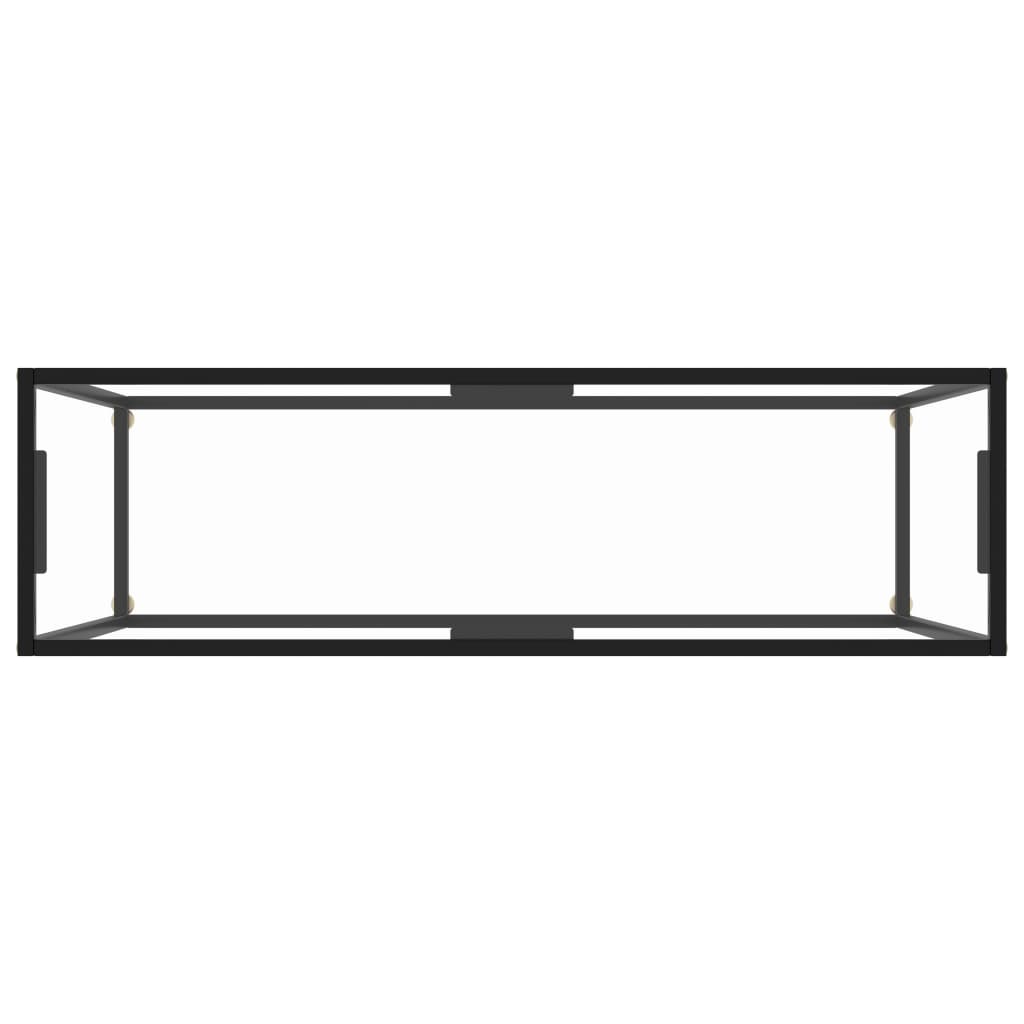 Tavolo Consolle Trasparente 120x35x75 cm in Vetro Temperato cod mxl 20323