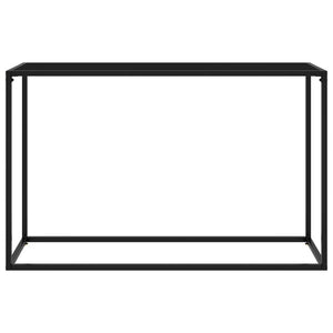 Tavolo Consolle Nero 120x35x75 cm in Vetro Temperato 322816