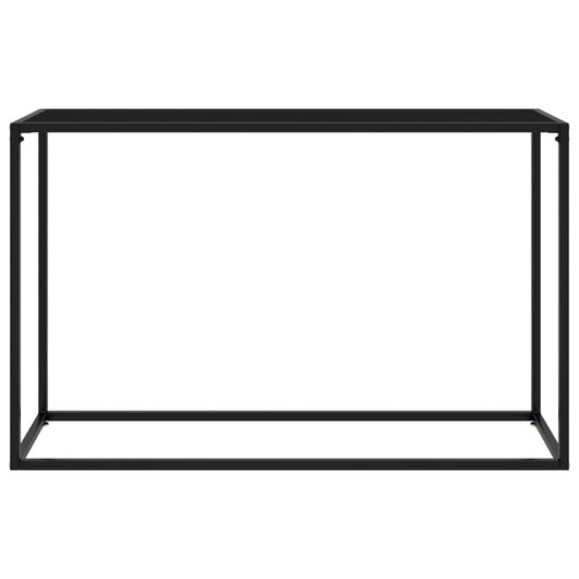 Tavolo Consolle Nero 120x35x75 cm in Vetro Temperato 322816