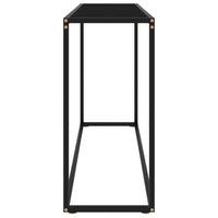 Tavolo Consolle Nero 120x35x75 cm in Vetro Temperato cod mxl 11618