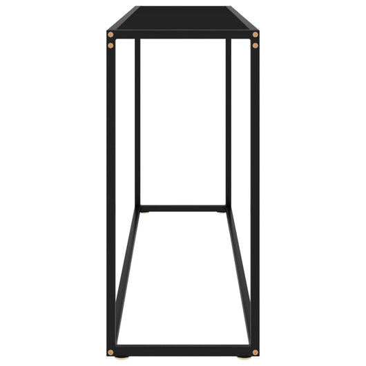 Tavolo Consolle Nero 120x35x75 cm in Vetro Temperato 322816