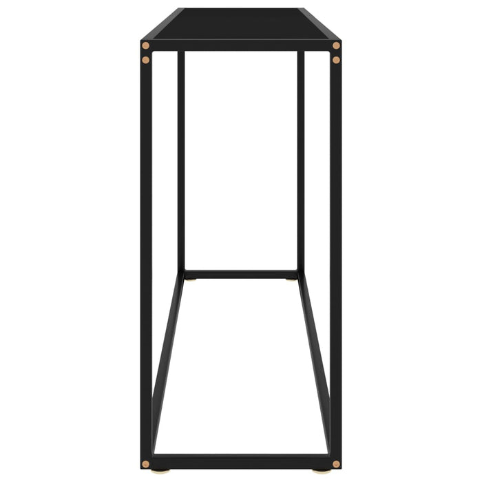 Tavolo Consolle Nero 120x35x75 cm in Vetro Temperato 322816