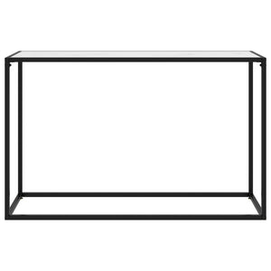 Tavolo Consolle Bianco 120x35x75 cm in Vetro Temperato cod mxl 7887