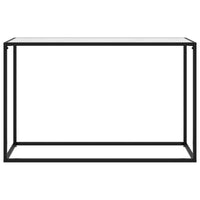 Tavolo Consolle Bianco 120x35x75 cm in Vetro Temperato 322817