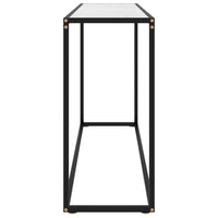 Tavolo Consolle Bianco 120x35x75 cm in Vetro Temperato 322817