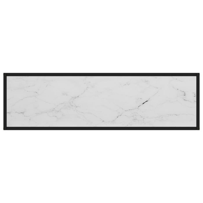 Tavolo Consolle Bianco 120x35x75 cm in Vetro Temperato 322817