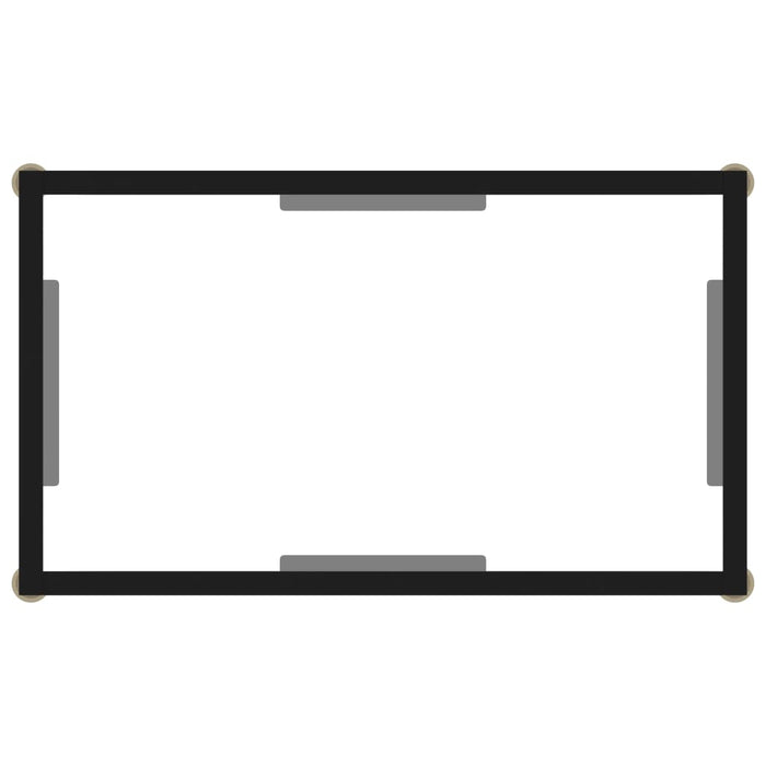 Tavolo Consolle Trasparente 60x35x75 cm in Vetro Temperato 322827