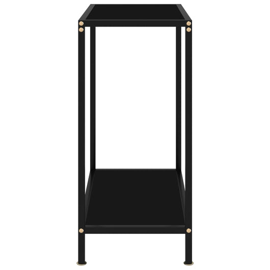 Tavolo Consolle Nero 60x35x75 cm in Vetro Temperato 322828