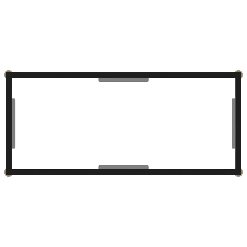 Tavolo Consolle Trasparente 80x35x75 cm in Vetro Temperato 322831