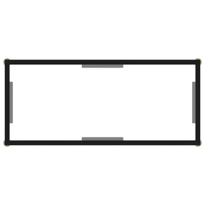 Tavolo Consolle Trasparente 80x35x75 cm in Vetro Temperato 322831