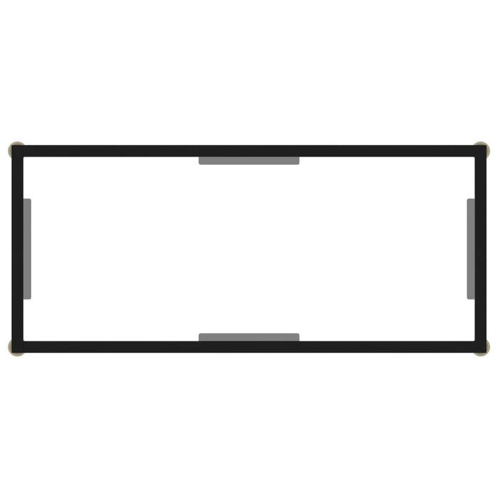 Tavolo Consolle Trasparente 80x35x75 cm in Vetro Temperato 322831