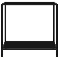 Tavolo Consolle Nero 80x35x75 cm in Vetro Temperato 322832