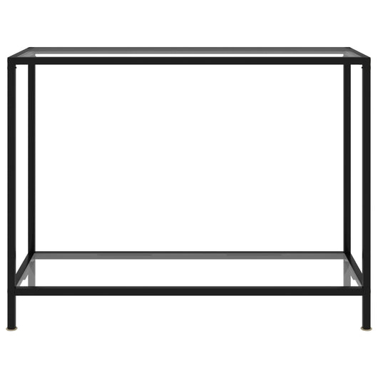 Tavolo Consolle Trasparente 100x35x75 cm in Vetro Temperato