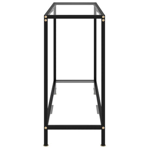 Tavolo Consolle Trasparente 100x35x75 cm in Vetro Temperato