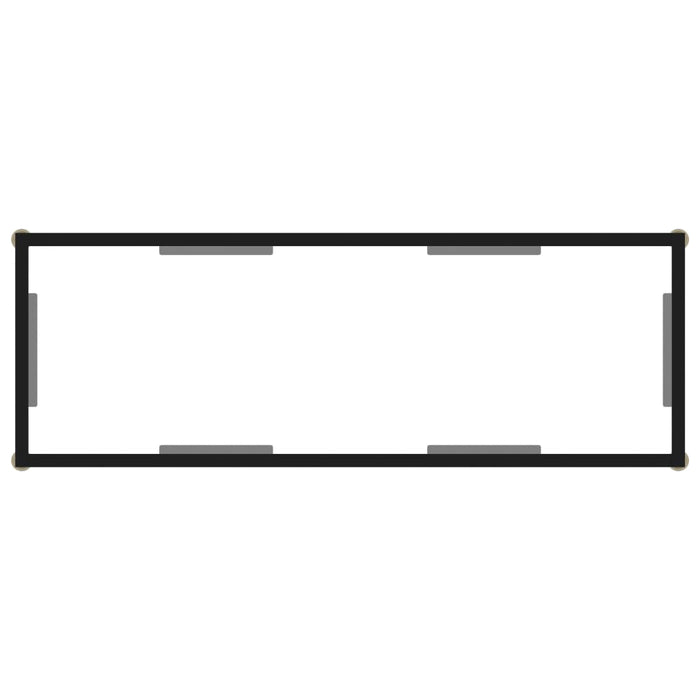 Tavolo Consolle Trasparente 100x35x75 cm in Vetro Temperato 322835