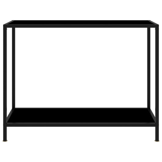 Tavolo Consolle Nero 100x35x75 cm in Vetro Temperato 322836