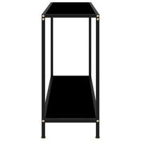 Tavolo Consolle Nero 100x35x75 cm in Vetro Temperato 322836