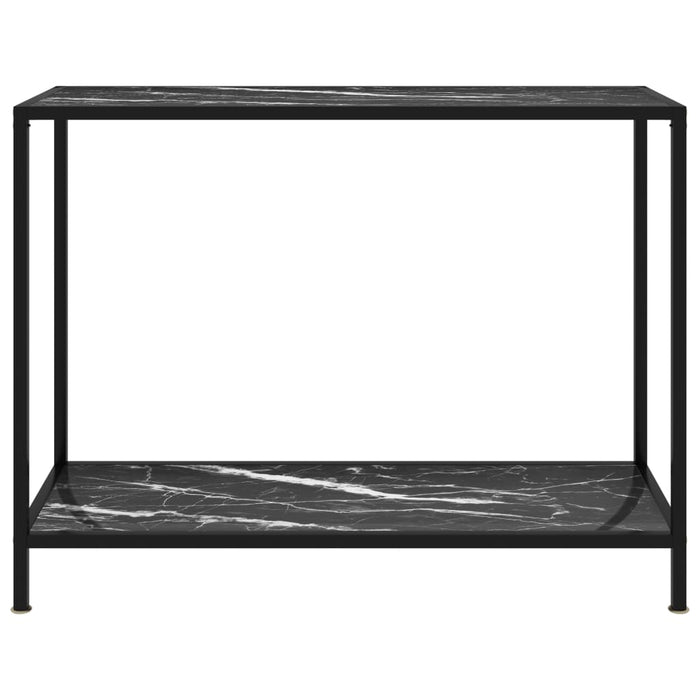 Tavolo Consolle Nero 100x35x75 cm in Vetro Temperato 322838