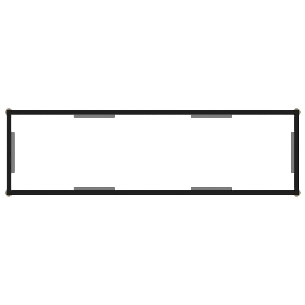 Tavolo Consolle Trasparente 120x35x75 cm in Vetro Temperato 322839