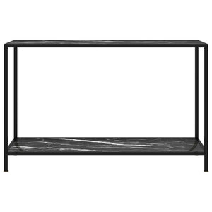 Tavolo Consolle Nero 120x35x75 cm in Vetro Temperato cod mxl 14808