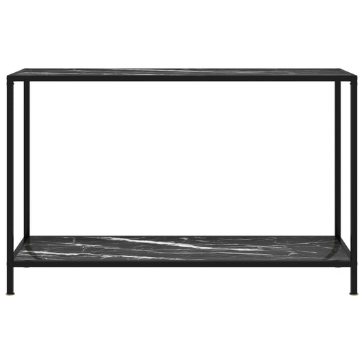 Tavolo Consolle Nero 120x35x75 cm in Vetro Temperato 322842