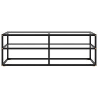 Mobile TV Nero con Vetro Temperato 120x40x40 cm 322859