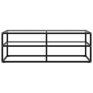 Mobile TV Nero con Vetro Temperato 120x40x40 cm 322859