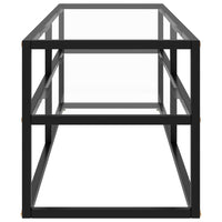 Mobile TV Nero con Vetro Temperato 120x40x40 cm 322859