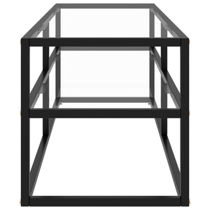 Mobile TV Nero con Vetro Temperato 120x40x40 cm 322859