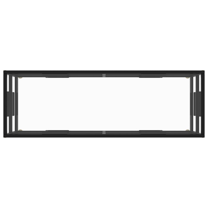 Mobile TV Nero con Vetro Temperato 120x40x40 cm 322859