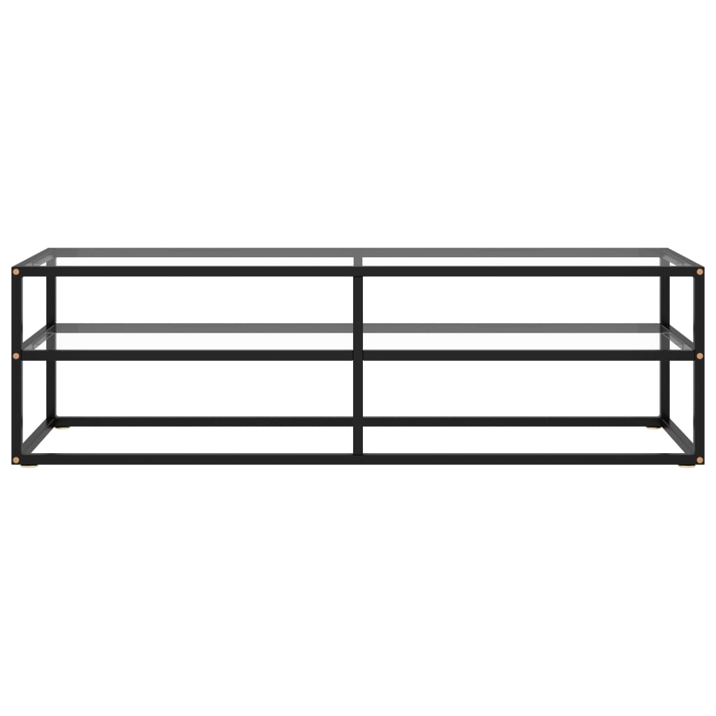 Mobile TV Nero con Vetro Temperato 140x40x40 cm 322863