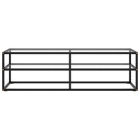 Mobile TV Nero con Vetro Temperato 140x40x40 cm 322863